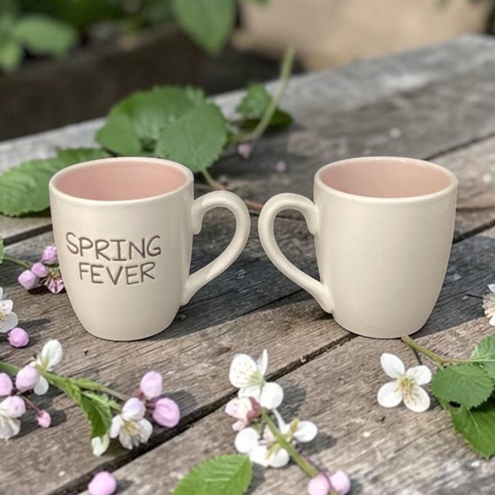 1872 Spring Fever Large Coffee Cups, Set‎ of 2, Rae Dunn Style Drinkware